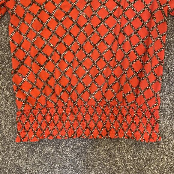 Michael Kors Women's Blouse Sea Coral Short Sleeves V-Neck Top Size S - NWT $98 - Picture 8 of 14